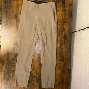 Gray/beige skinny fit dress pants with side zip Size 2